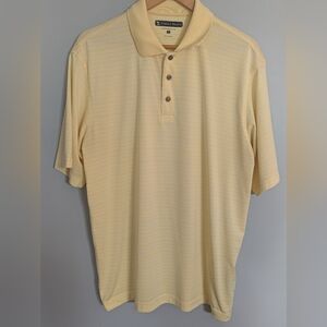 Pebble Beach Light Yellow Men's Large‎ Polo Shirt